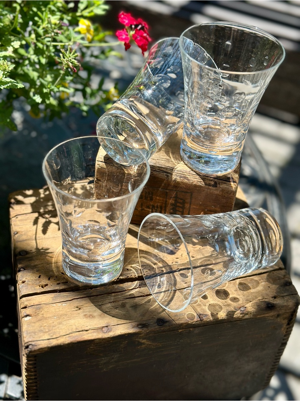 Sasaki Focus Double Old Fashioned Glasses Set of 4 Crystal DOF Disontinued